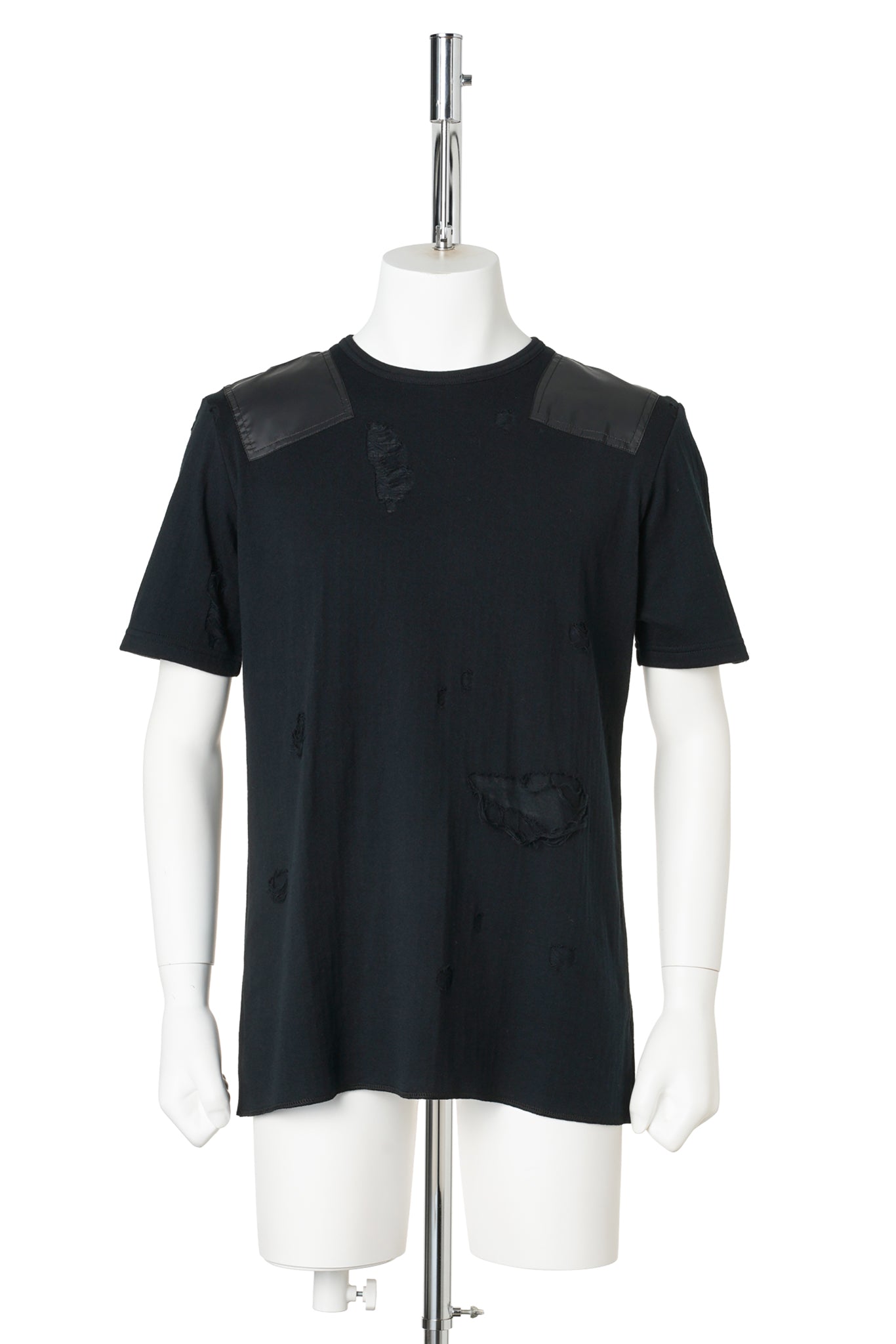DAMAGED JERSEY COMMAND T-SHIRT / BLACK
