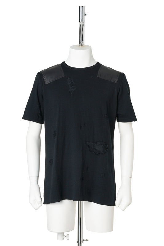 DAMAGED JERSEY COMMAND T-SHIRT / BLACK