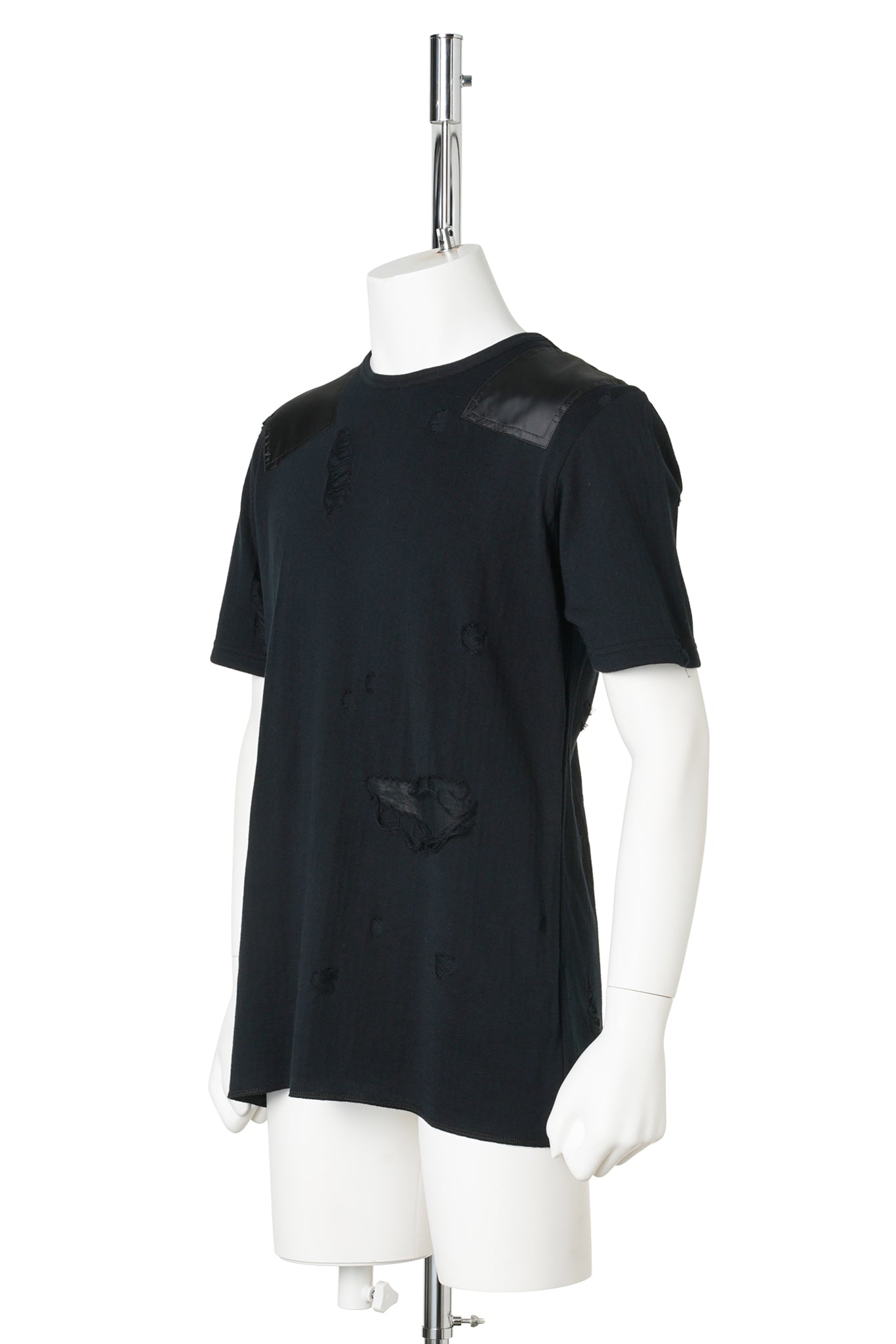 DAMAGED JERSEY COMMAND T-SHIRT / BLACK