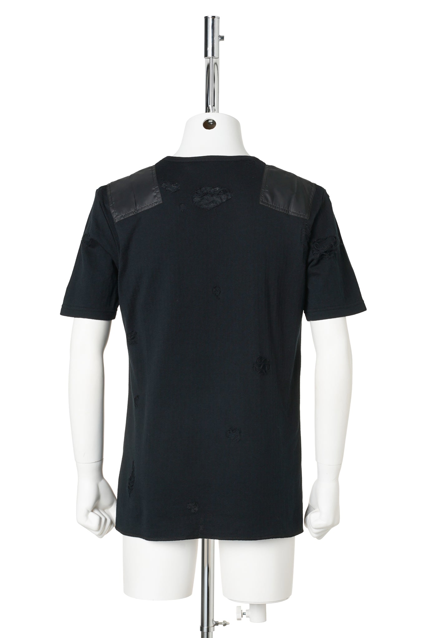 DAMAGED JERSEY COMMAND T-SHIRT / BLACK