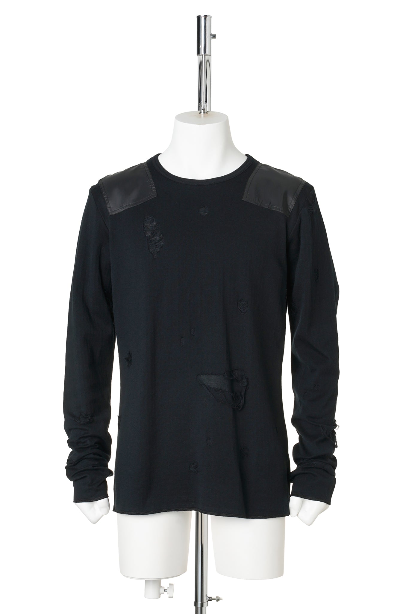 DAMAGED JERSEY COMMAND PULLOVER / BLACK