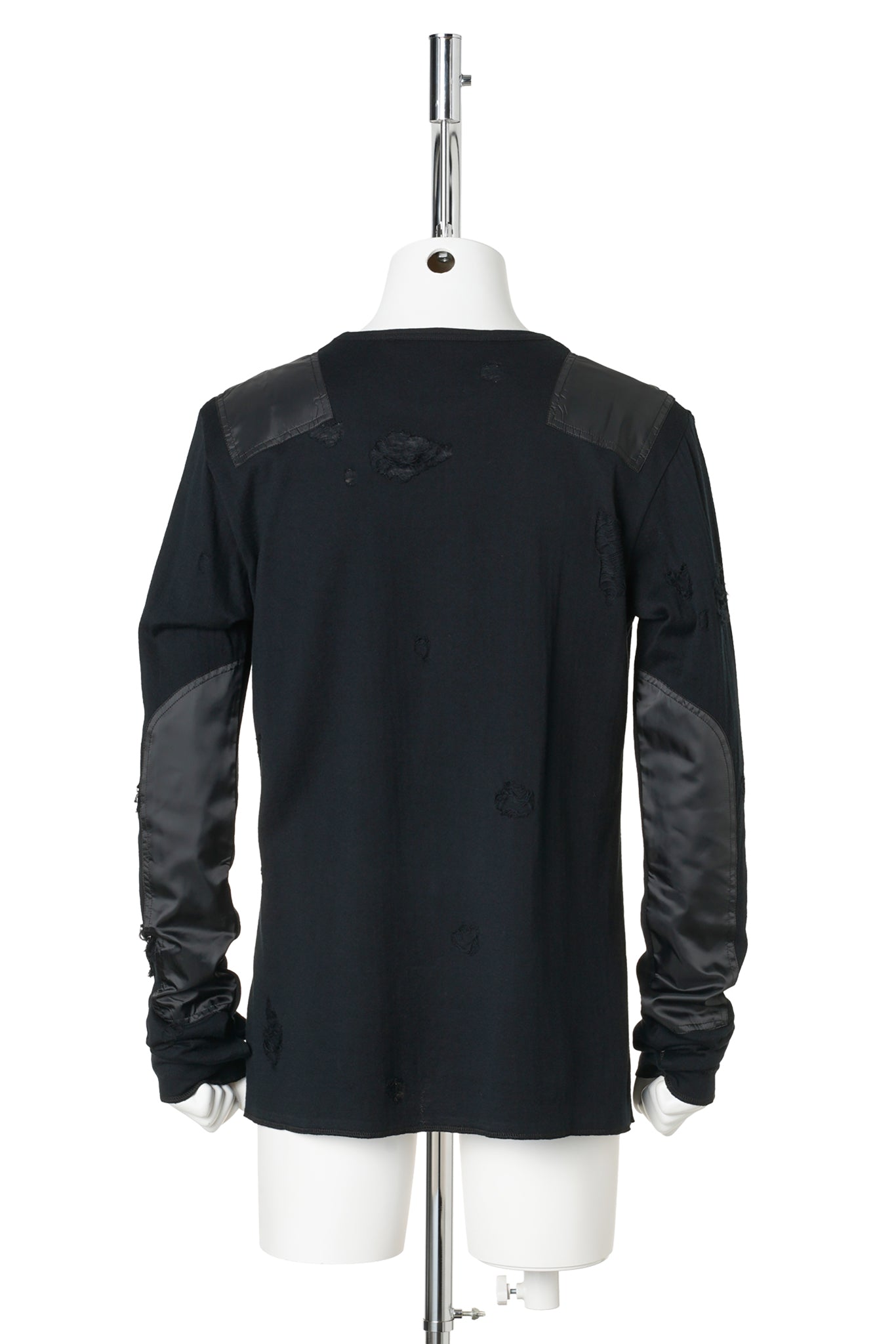 DAMAGED JERSEY COMMAND PULLOVER / BLACK