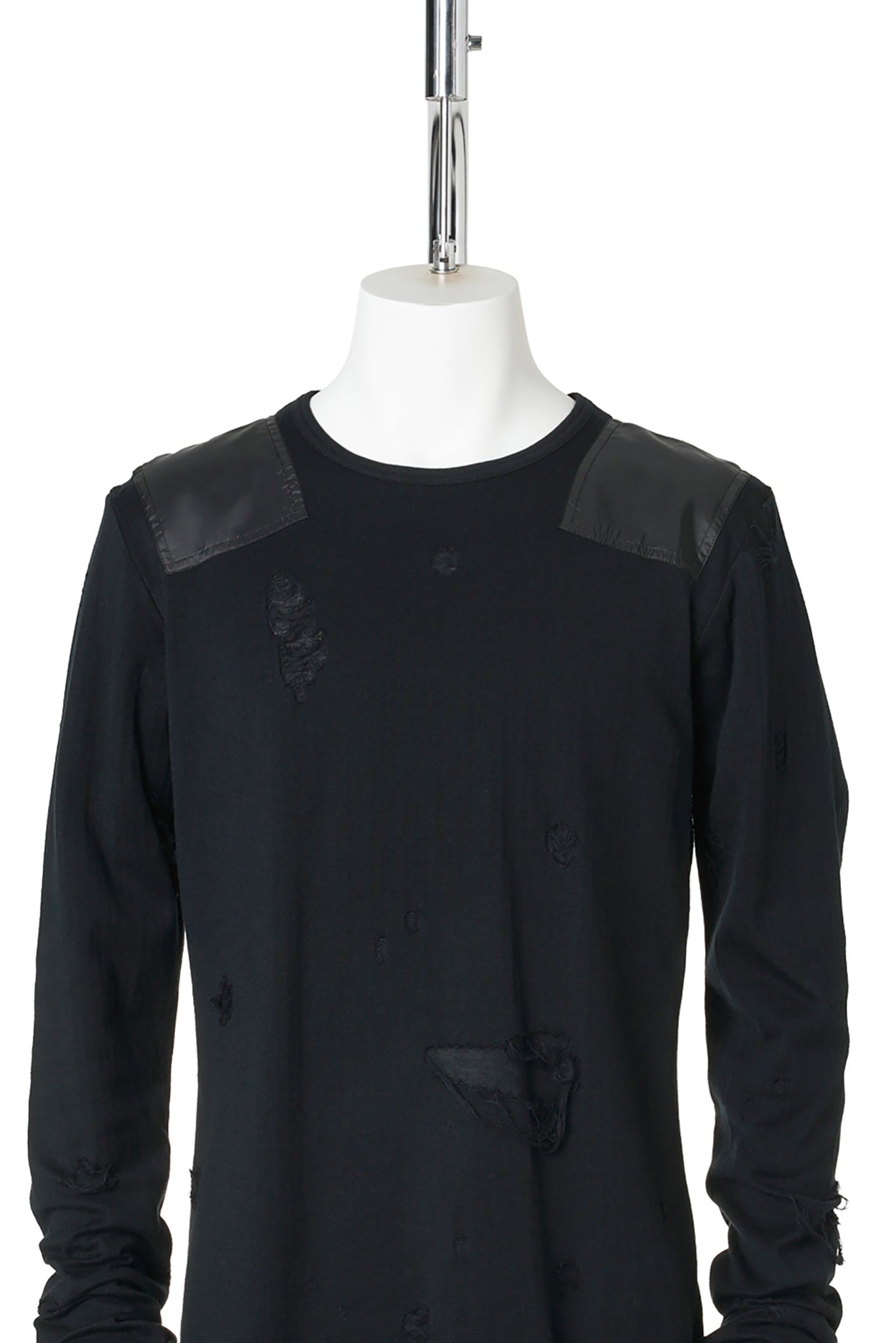 DAMAGED JERSEY COMMAND PULLOVER / BLACK