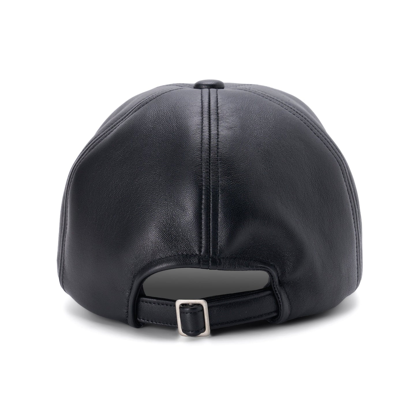EMBROIDERED LEATHER CAP / BLACK