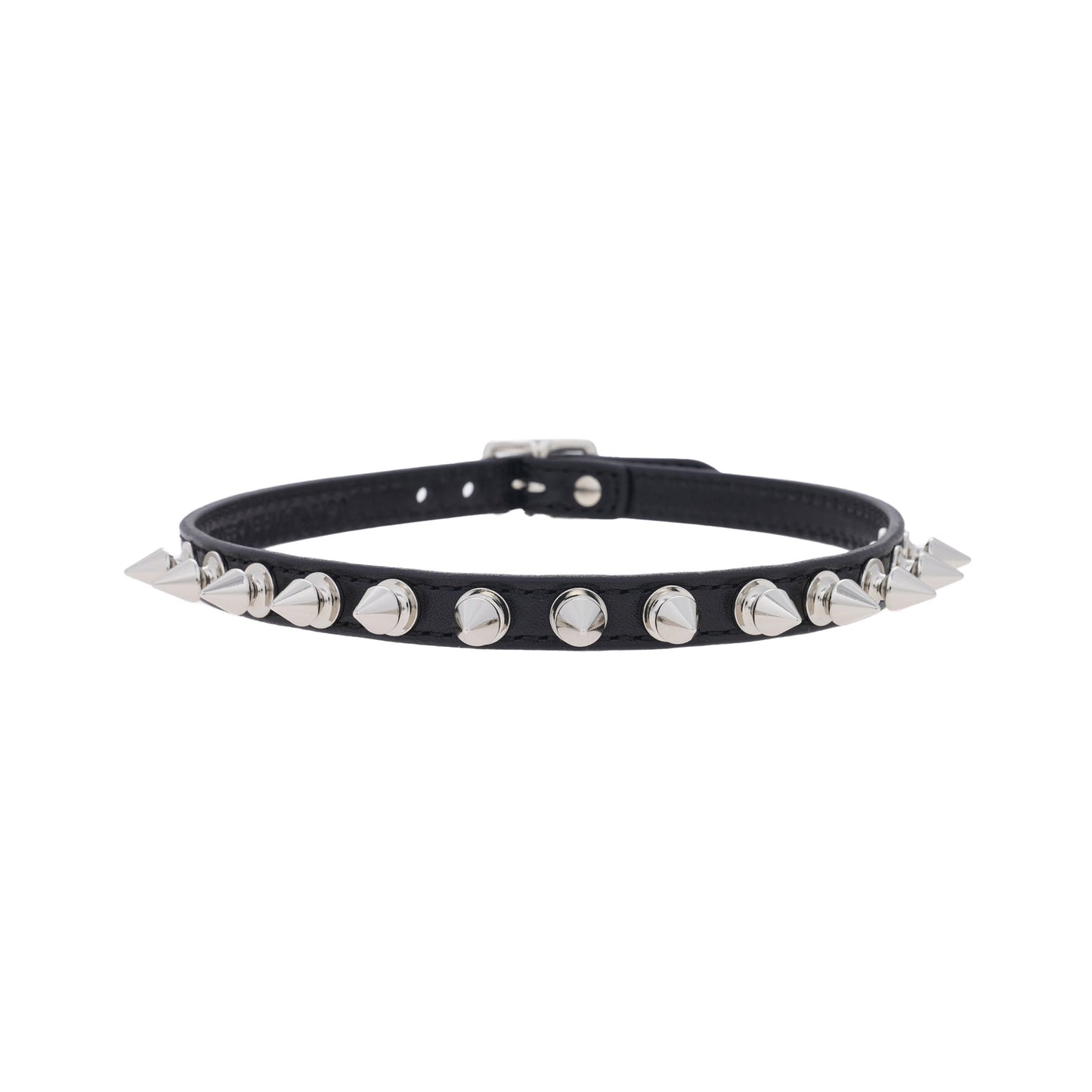 STUDDED LEATHER CHORKER / BLACK