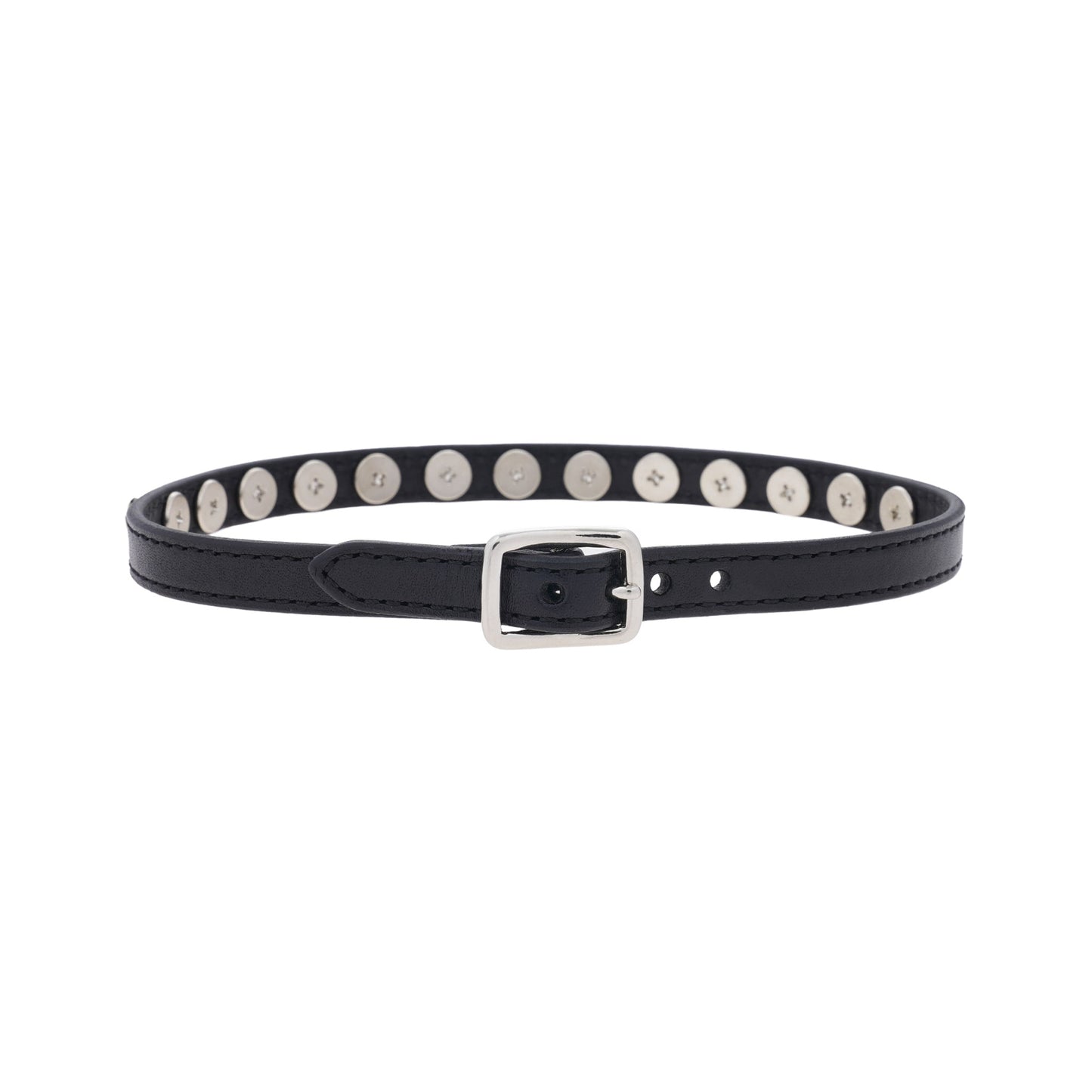 STUDDED LEATHER CHORKER / BLACK