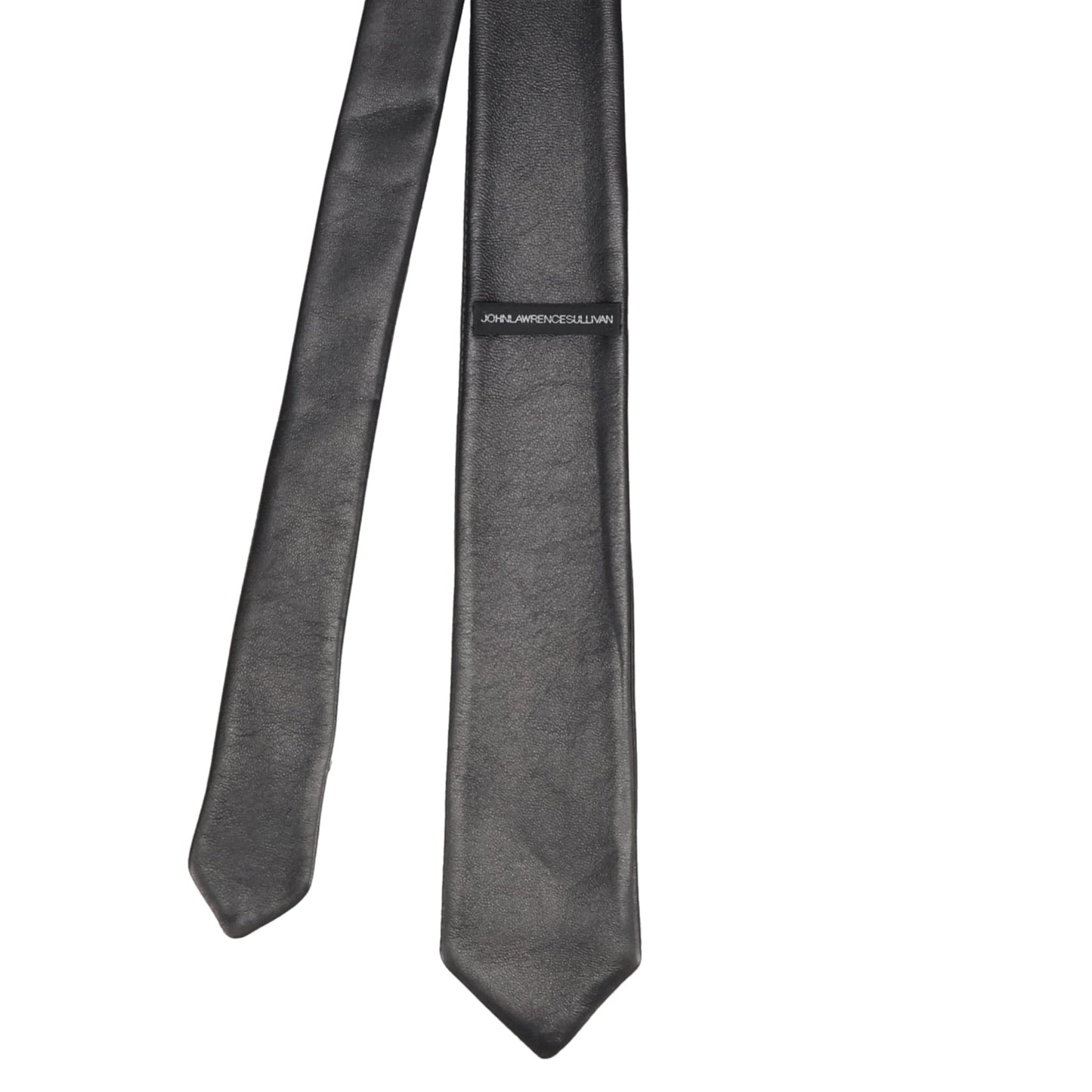 LEATHER NECK TIE / BLACK