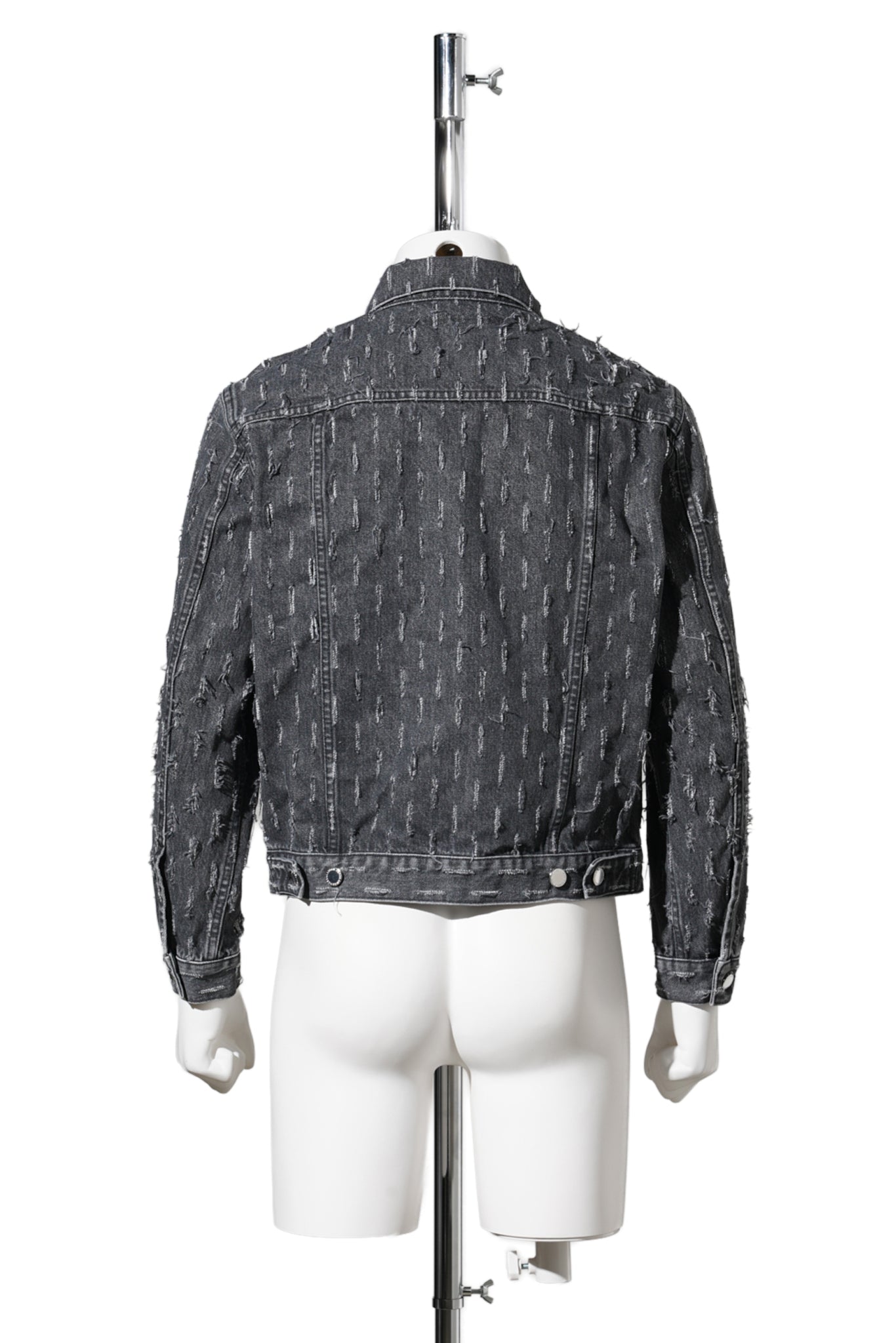 SLASHED DENIM JACKET / BLACK