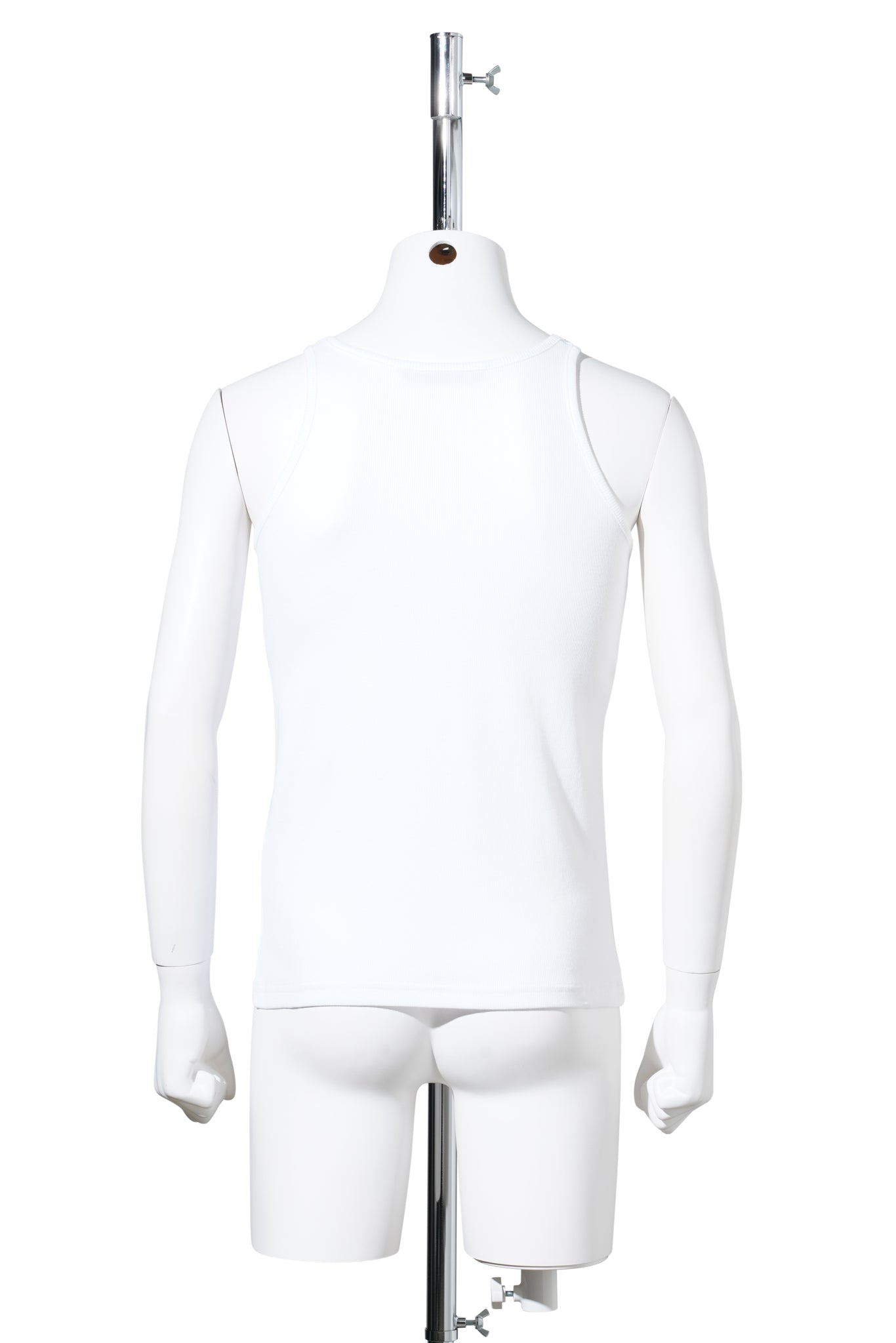 COTTON RIB STRAP TANK-TOP / WHITE