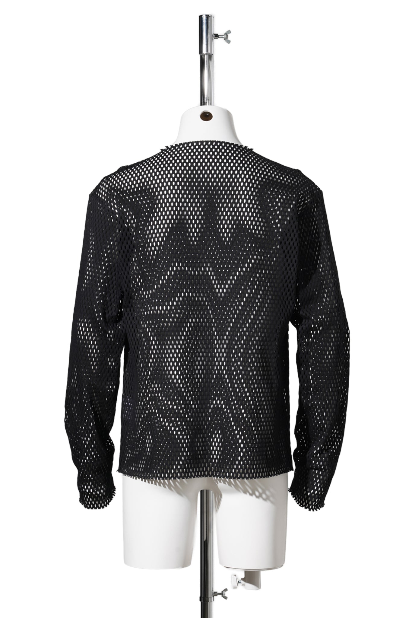 COTTON MESH PULLOVER / BLACK