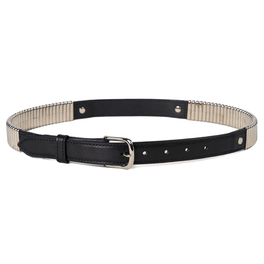 PIN BUCKLE METAL BELT / BLACK