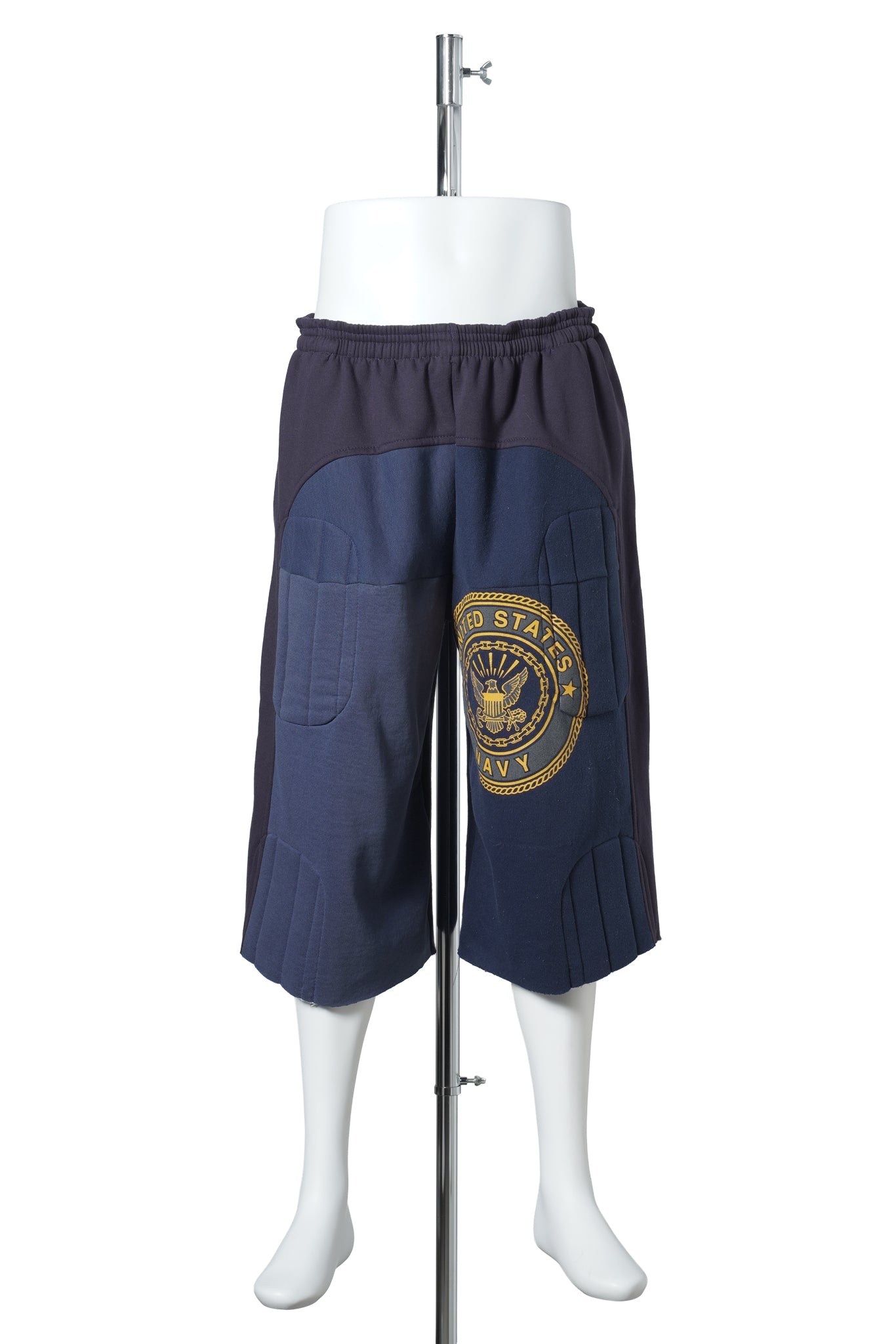 PADDED SWEAT SHORTS / NAVY