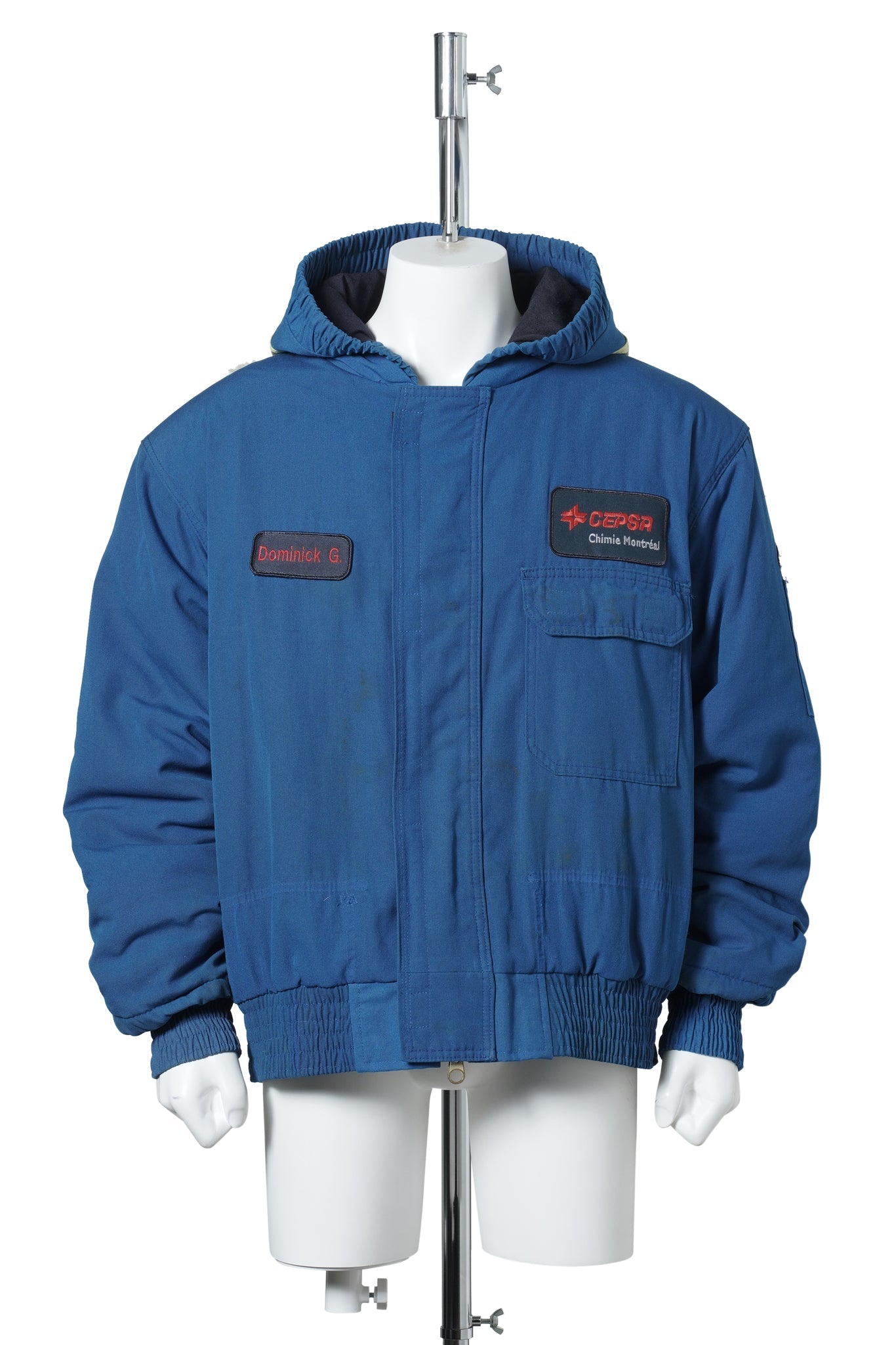 BLUE HOODED BOMBER / BLUE