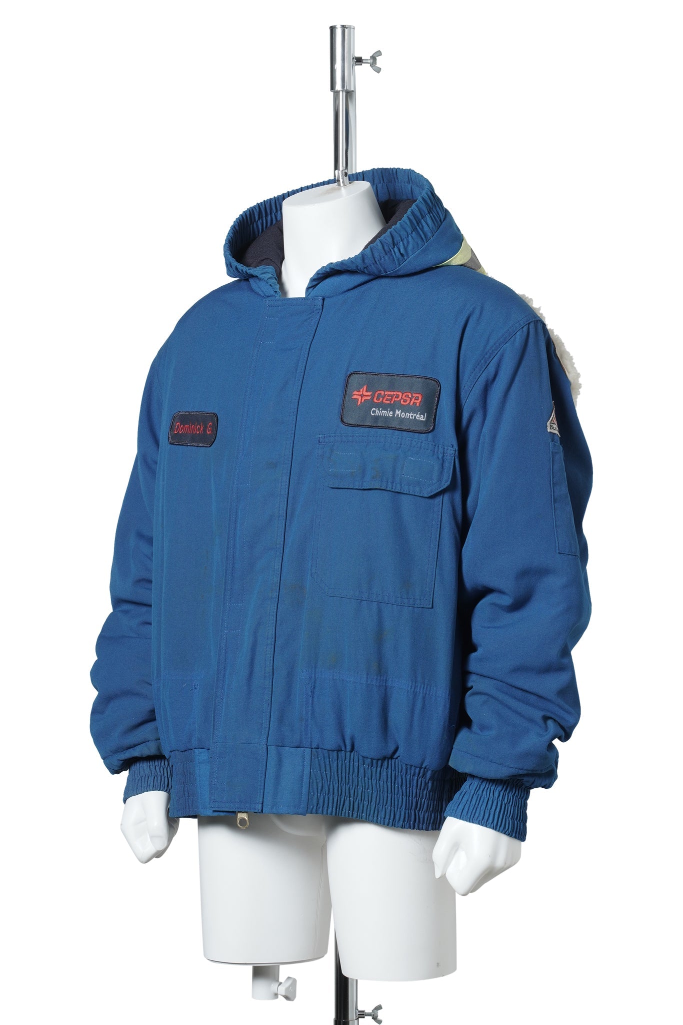 BLUE HOODED BOMBER / BLUE