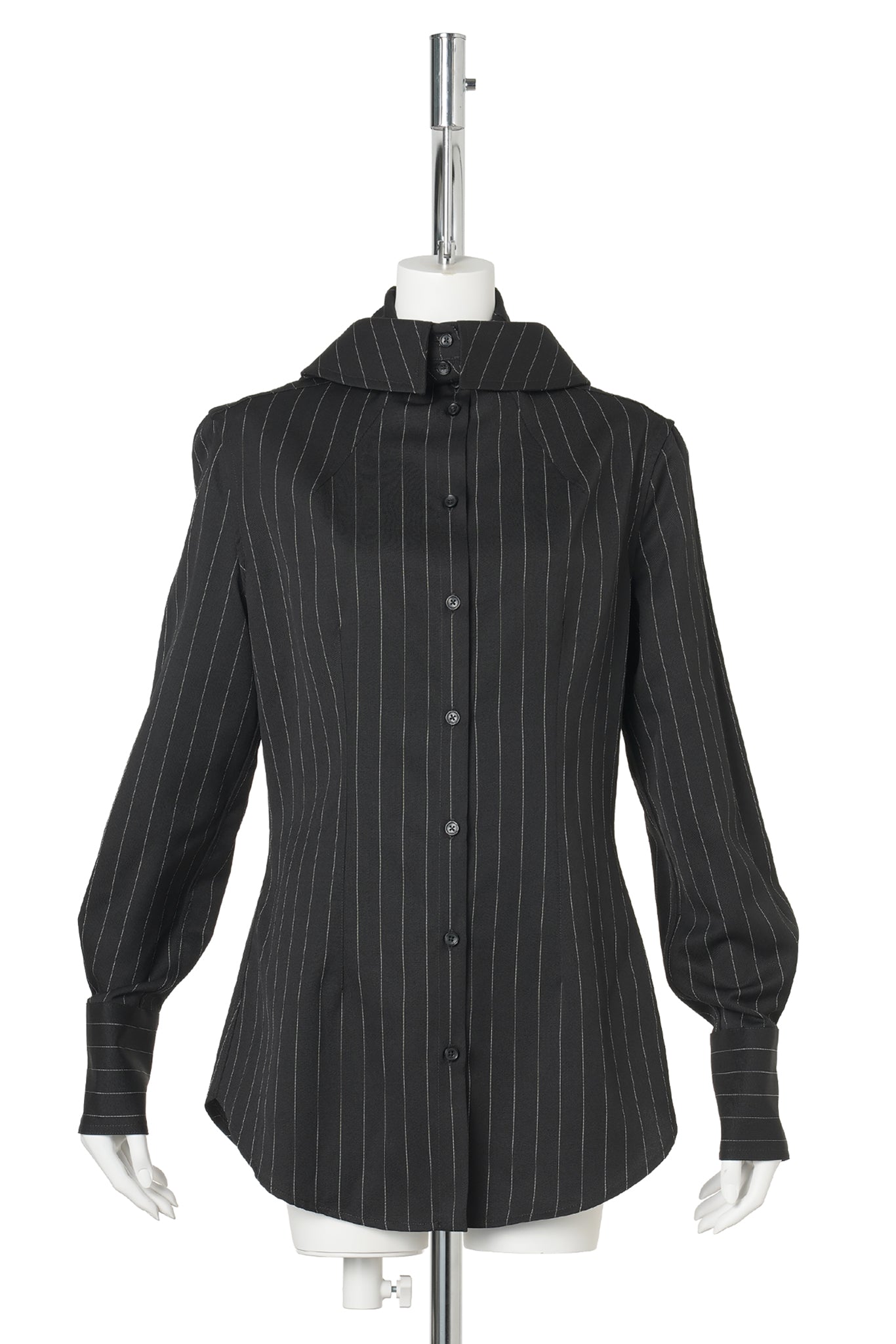 HOODIE WOMAN FIT SHIRT / 0001:BLACK/WHITE