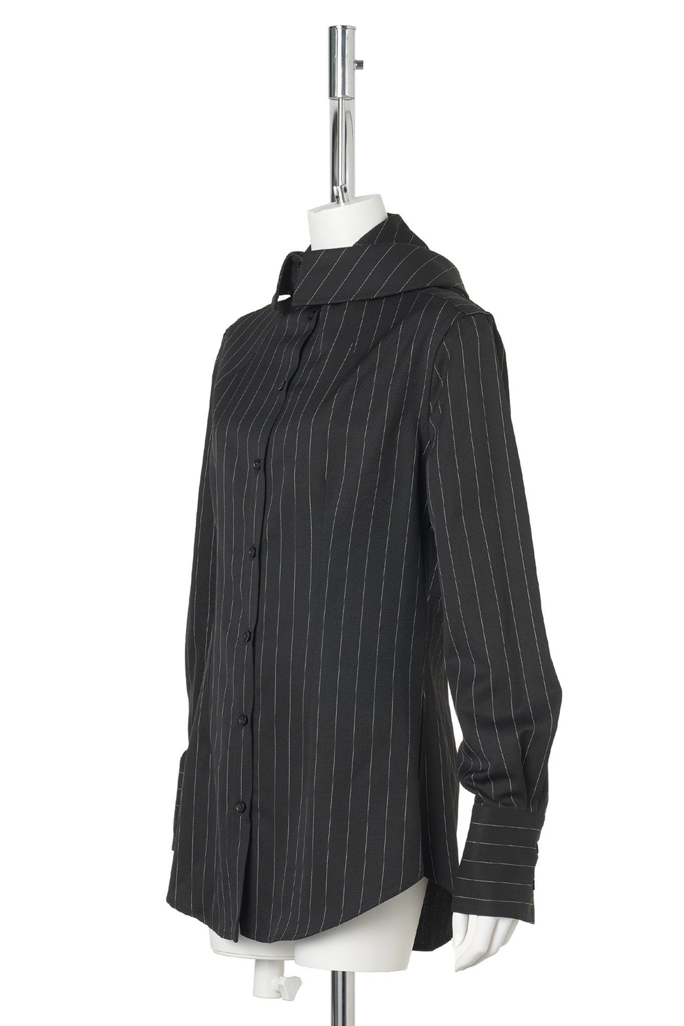 HOODIE WOMAN FIT SHIRT / 0001:BLACK/WHITE