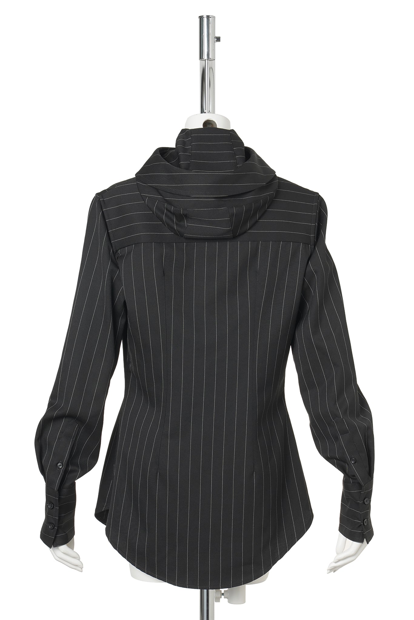 HOODIE WOMAN FIT SHIRT / 0001:BLACK/WHITE