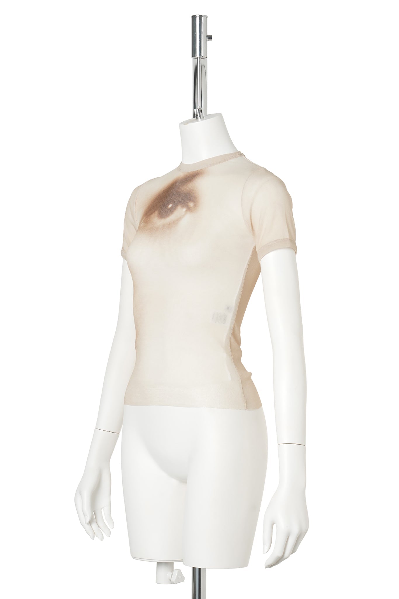 MESH BABY TEE PRINTED "FACE" / 68:BEIGE