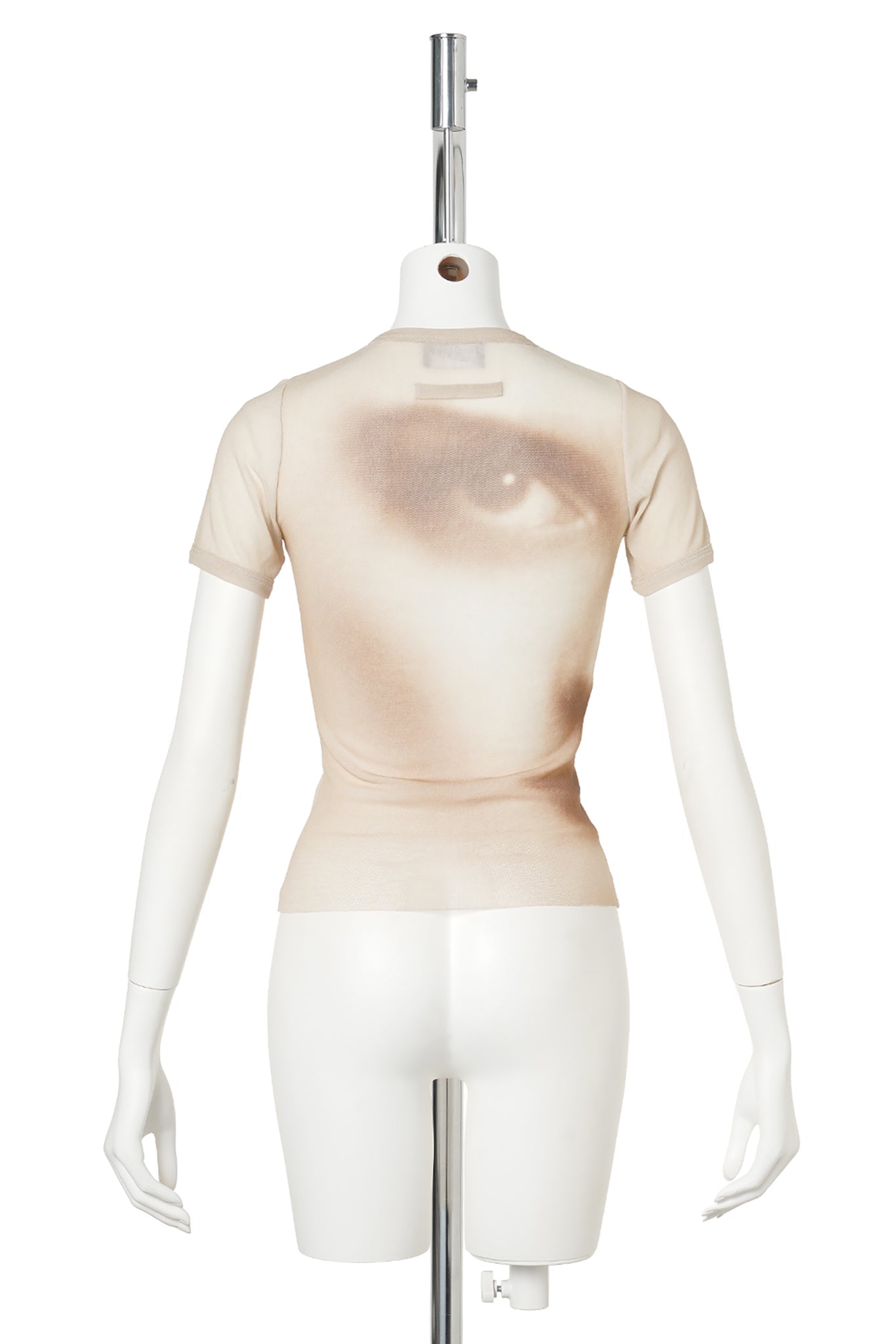 MESH BABY TEE PRINTED "FACE" / 68:BEIGE
