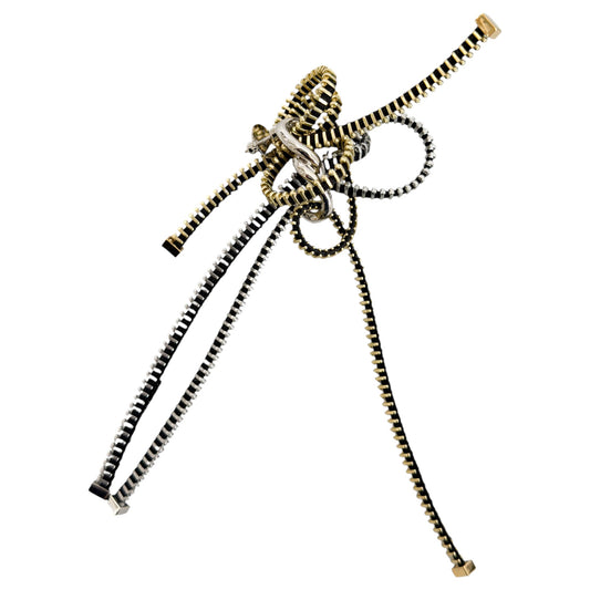 ZIPPERS EARRINGS / SILVER/BLACK/GOLD