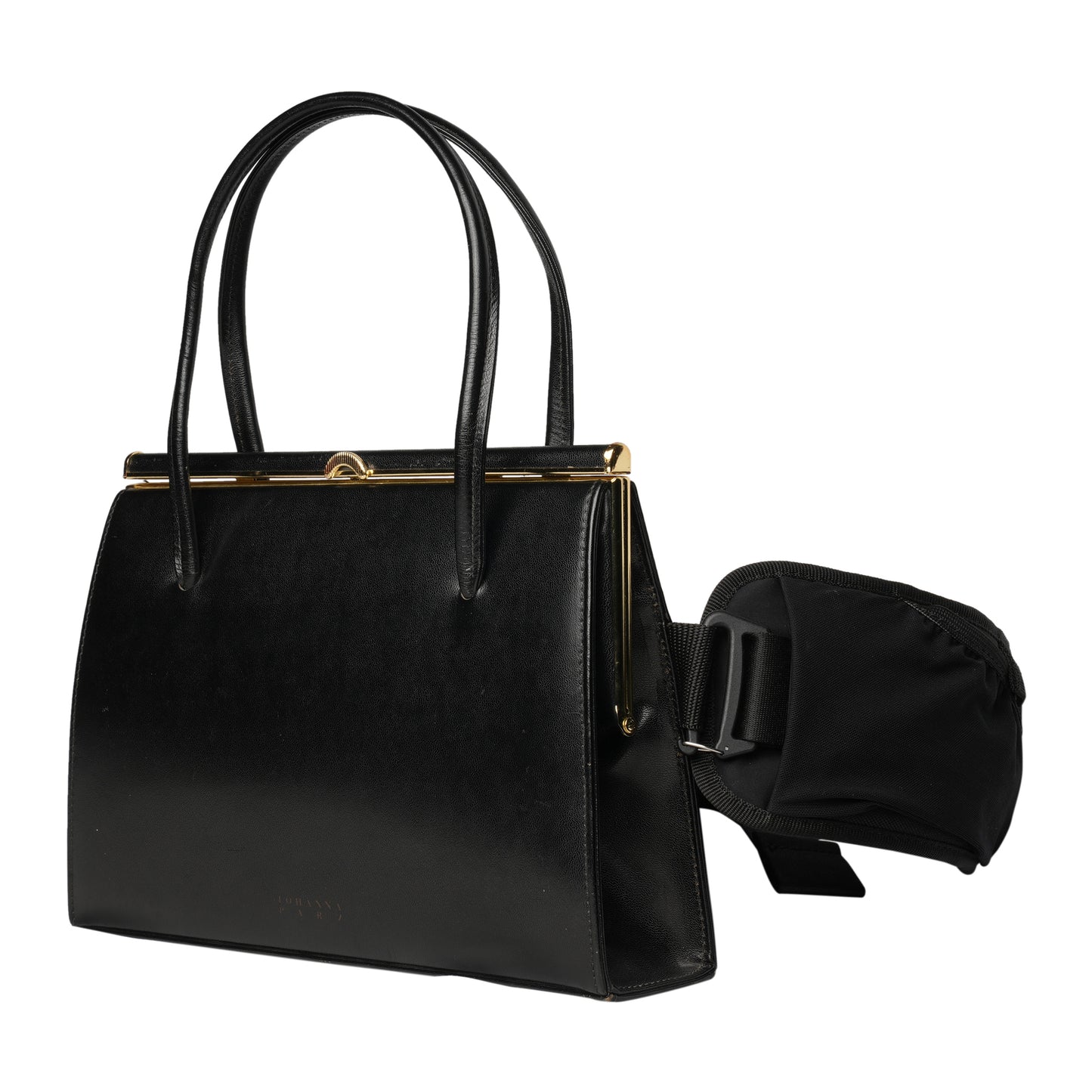 REPURPOSED VINTAGE BELT BAG / BLACK