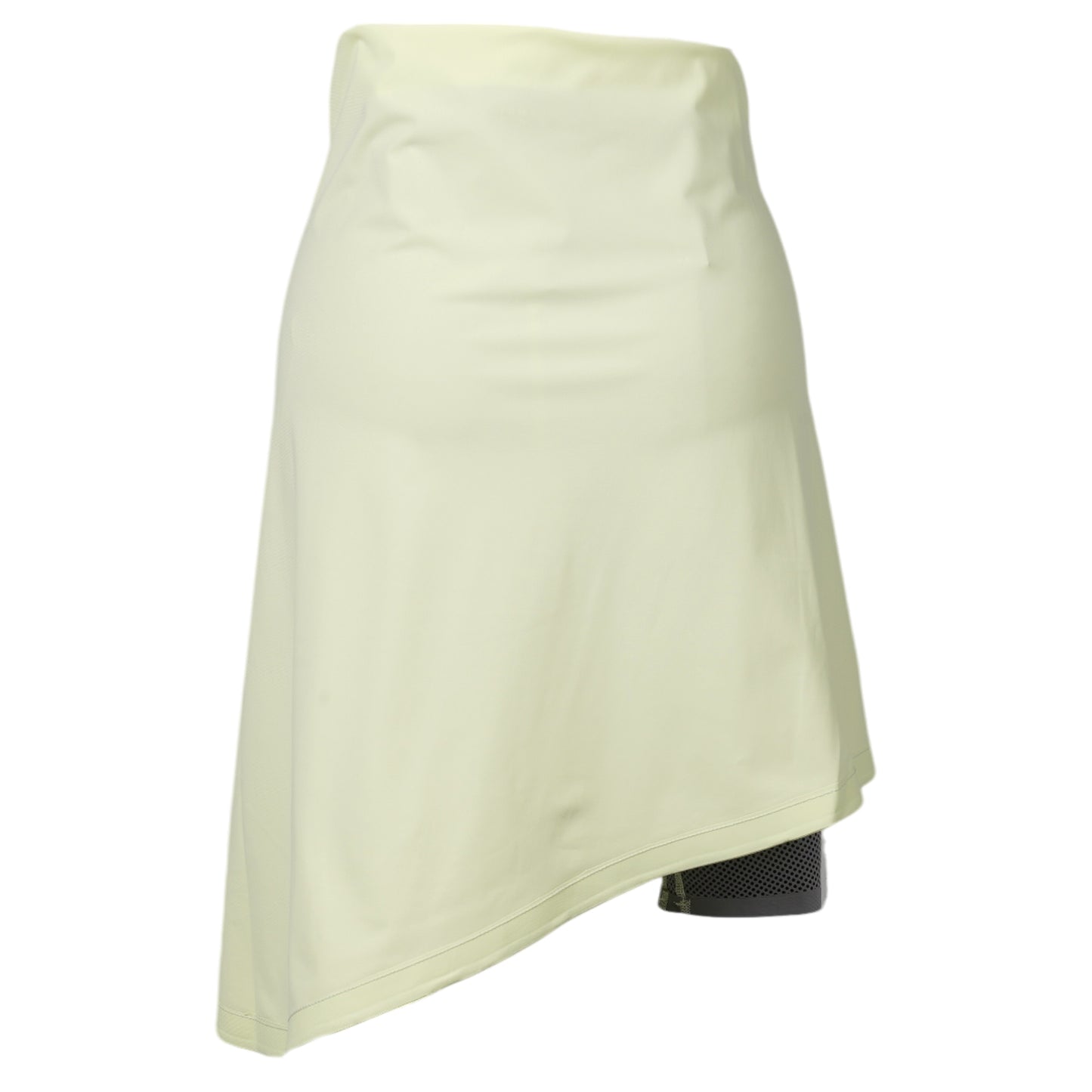 SKIRT-SHORTS WITH CONCEALED ZIPS AND POCKETS / LIME CREAM/GREY