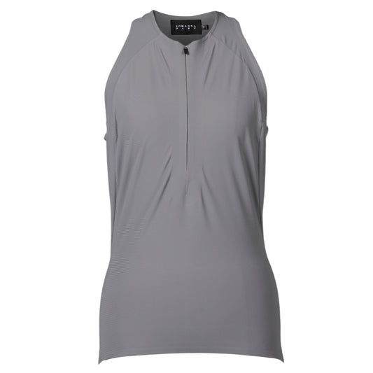 TANK TOP WITH CONCEALED ZIP AND BACK POCKET / GREY