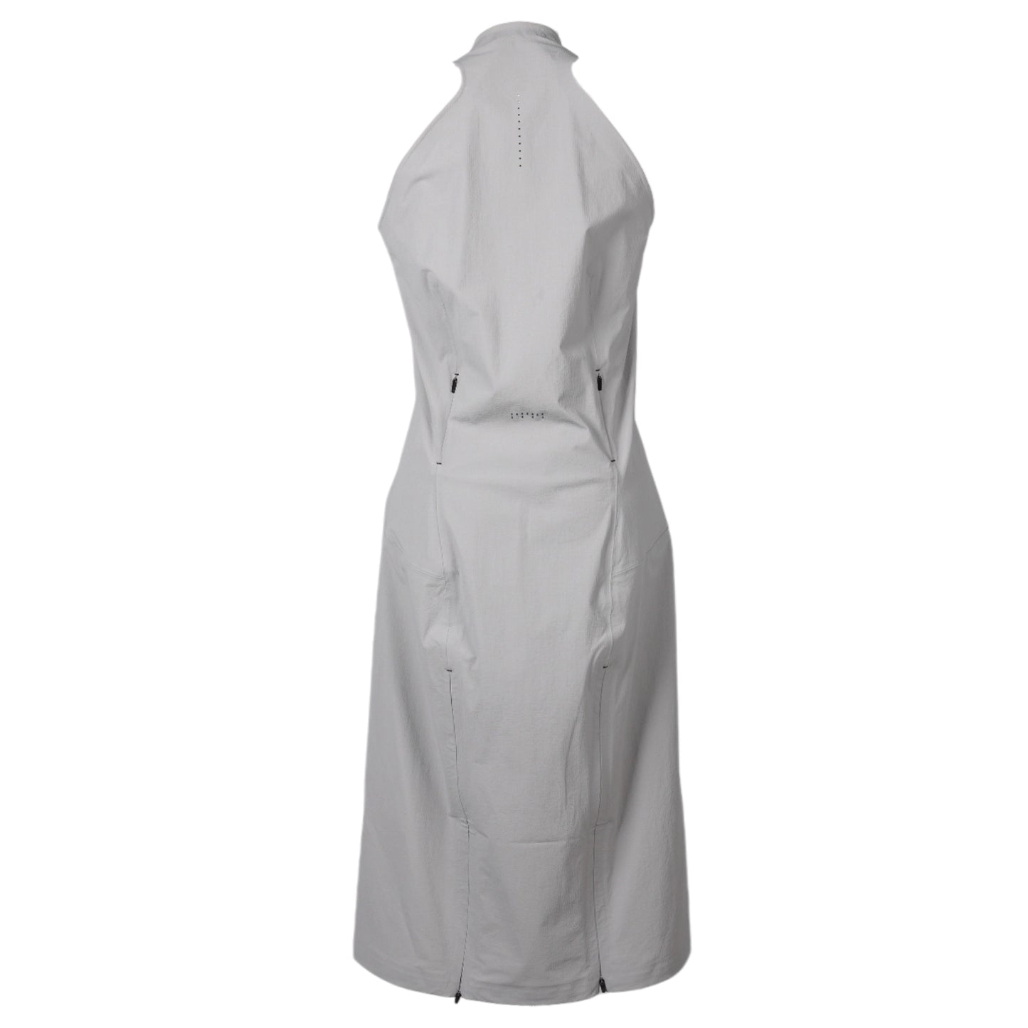 DAY DRESS W CONCEALED ZIP OPENINGS AND POCKETS / GREY