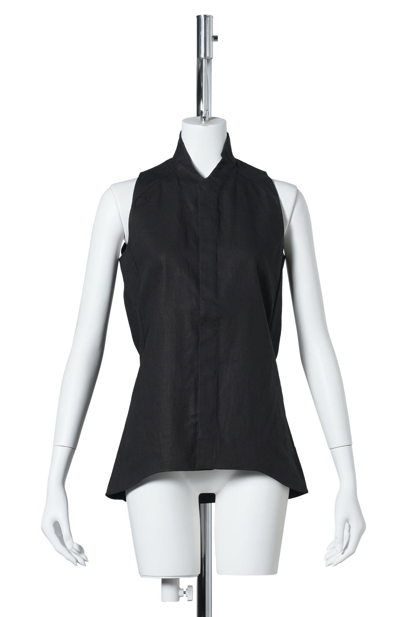 LINEN VEST / BLACK