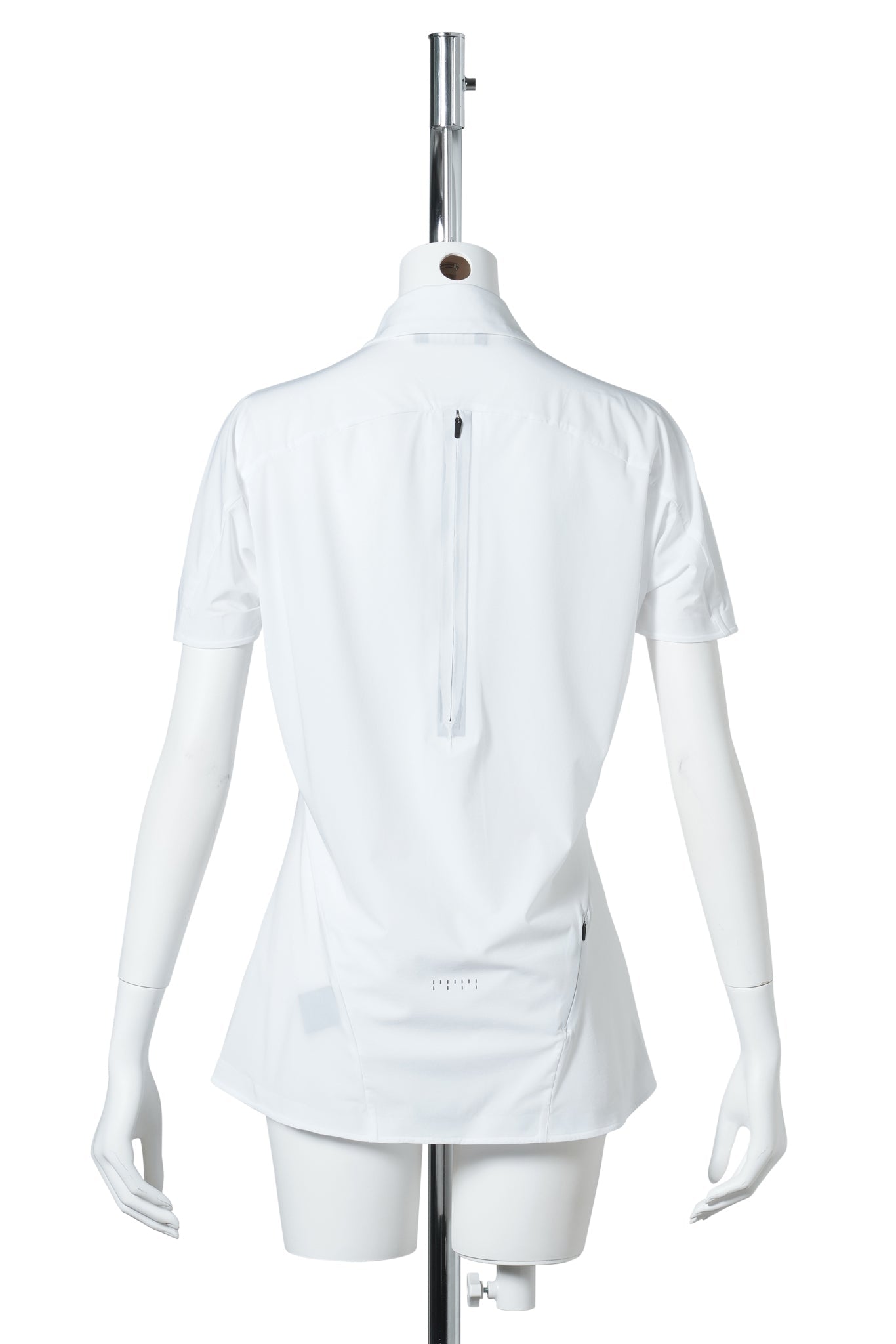 SHORT SLEEVE ZIP SHIRT / WHITE