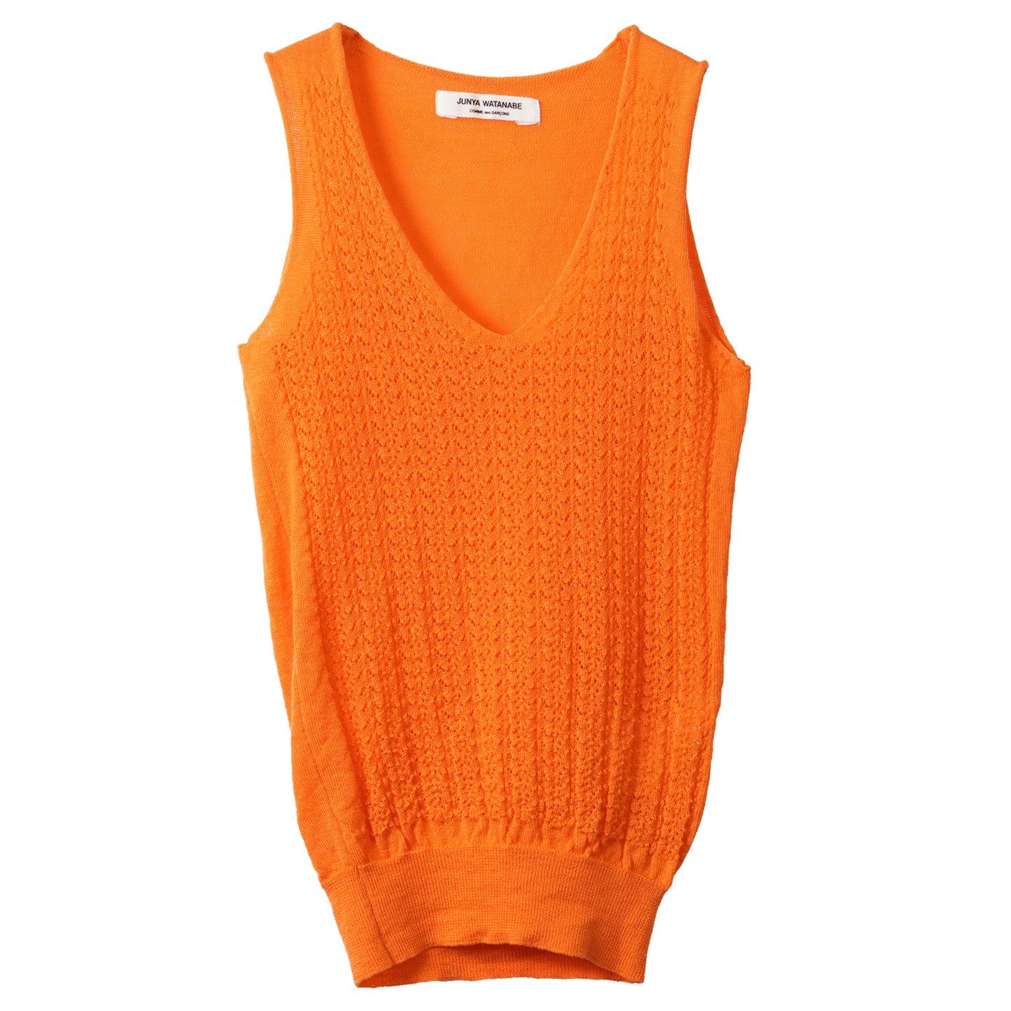 SLEEVELESS SWEATER / ORANGE