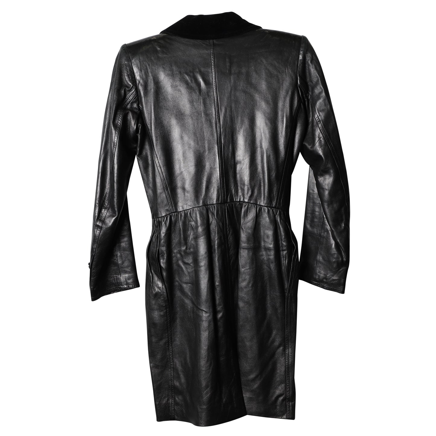 LEATHER LONG JACKET / BLACK