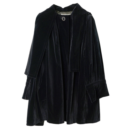 VELVET CAPE / BLACK