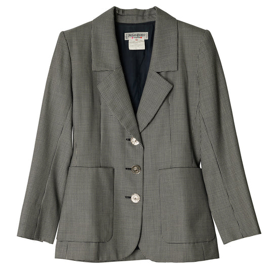 HOUND'S TOOTH JACKET / BLACK&WHITE