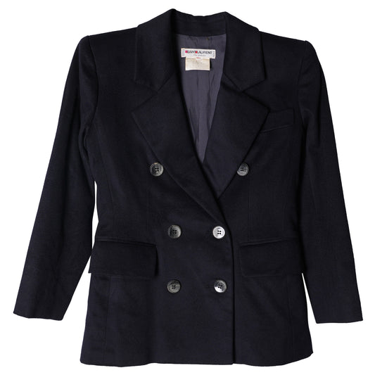 CASHMERE DOUBLE BREASTED JACKET / BLACK
