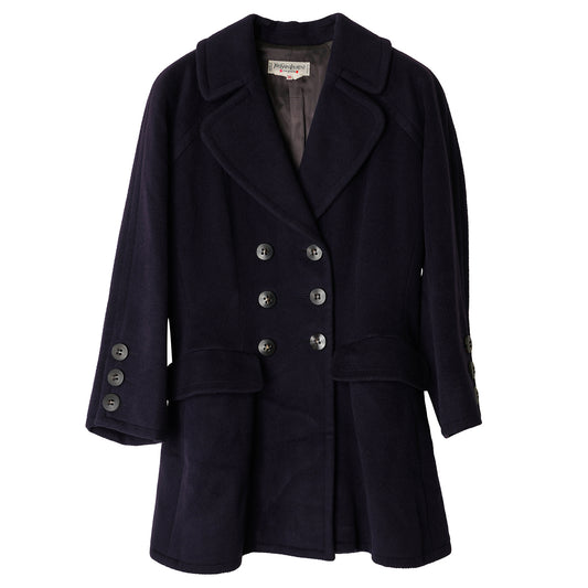 A LINE RAGLAN COAT / NAVY