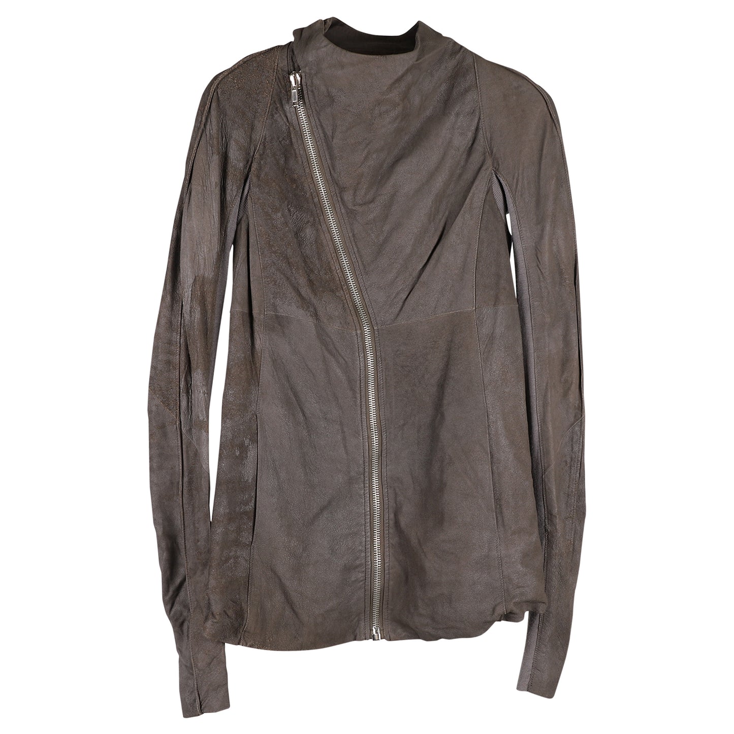 LONG LEATHER JACKET / LIGHT BROWN