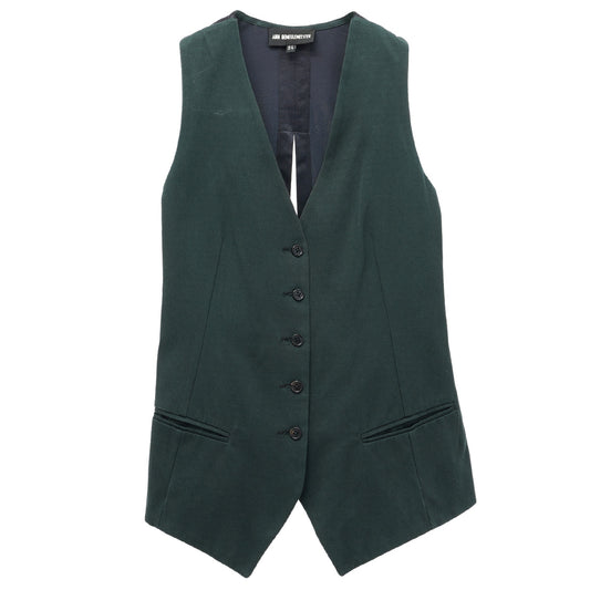 5 BUTTON LONG VEST / GREEN