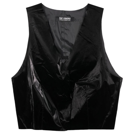 WOMEN'S CROPPED VEST / BLACK