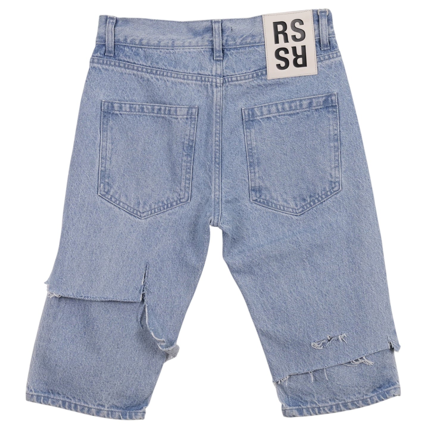 LAYERED HALF PANTS / LIGHT INDIGO