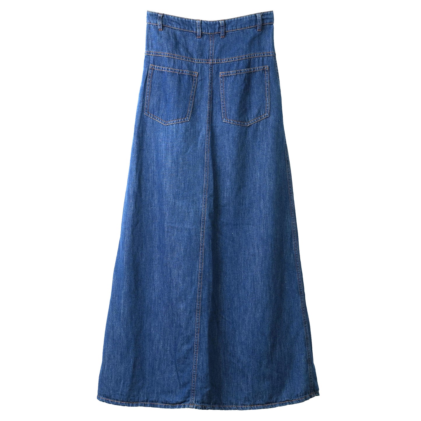 LONG DENIM SKIRT / INDIGO