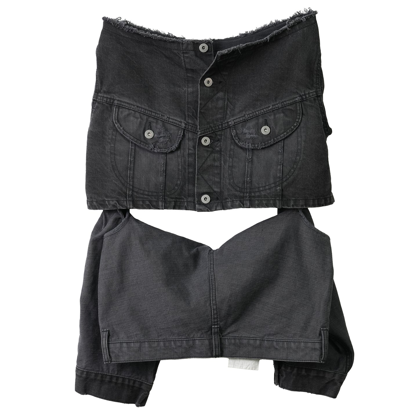 DENIM TOP / BLACK