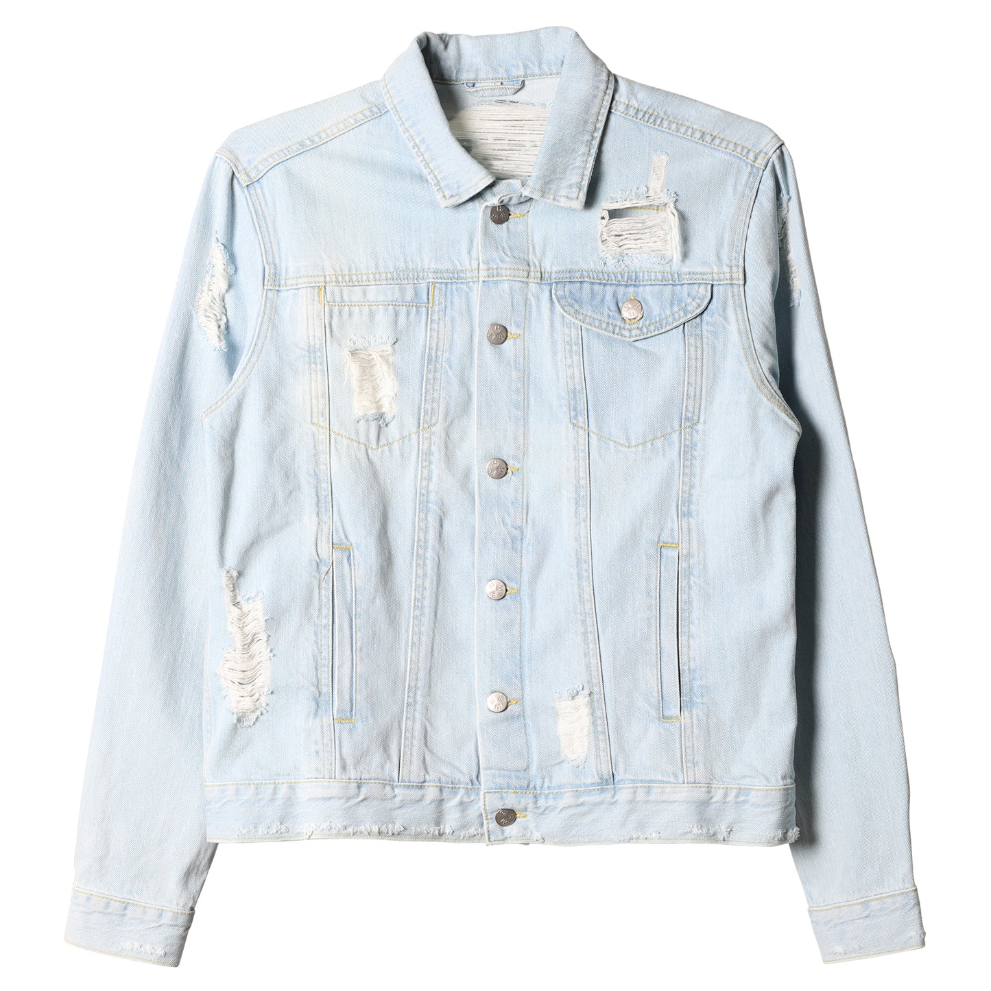 DAMAGE DENIM JACKET / LIGHT INDIGO