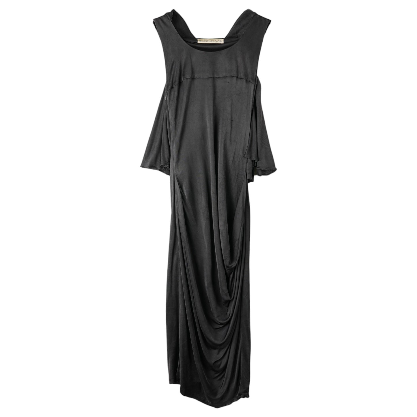 DRAPING LONG DRESS / BLACK