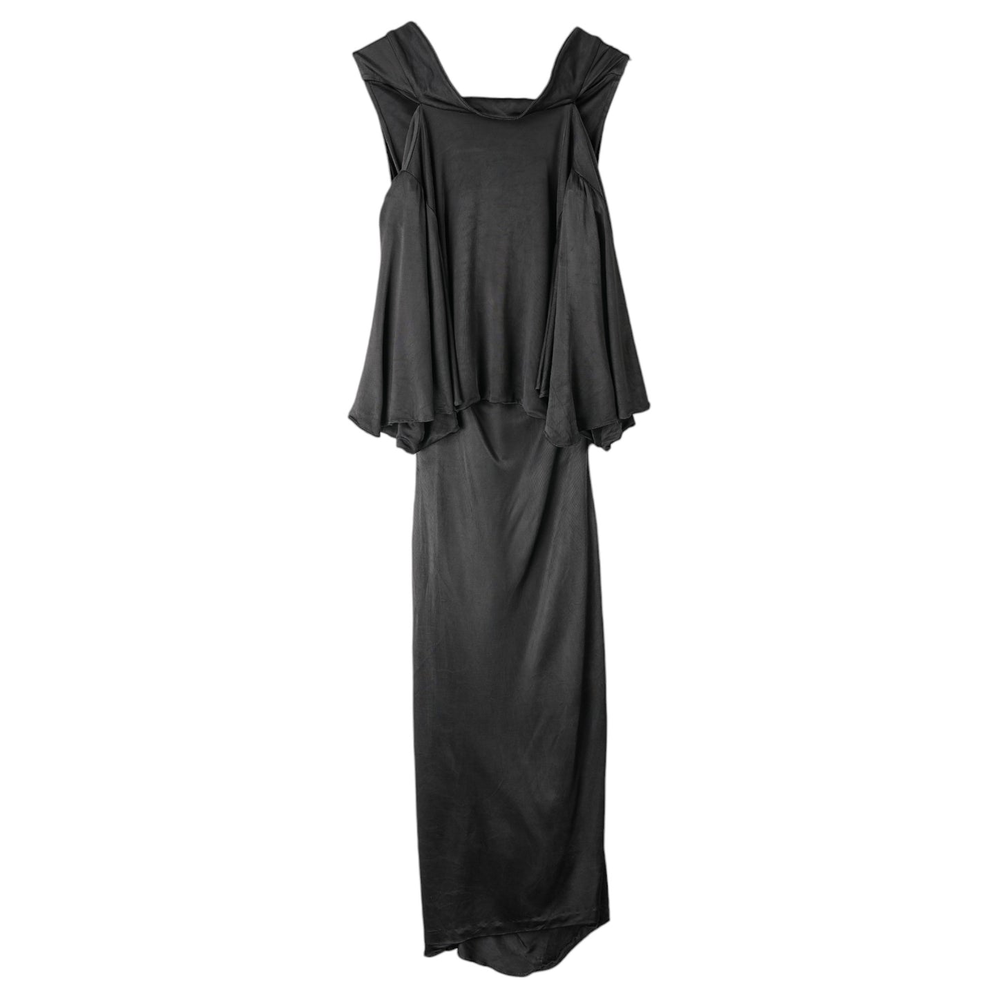 DRAPING LONG DRESS / BLACK