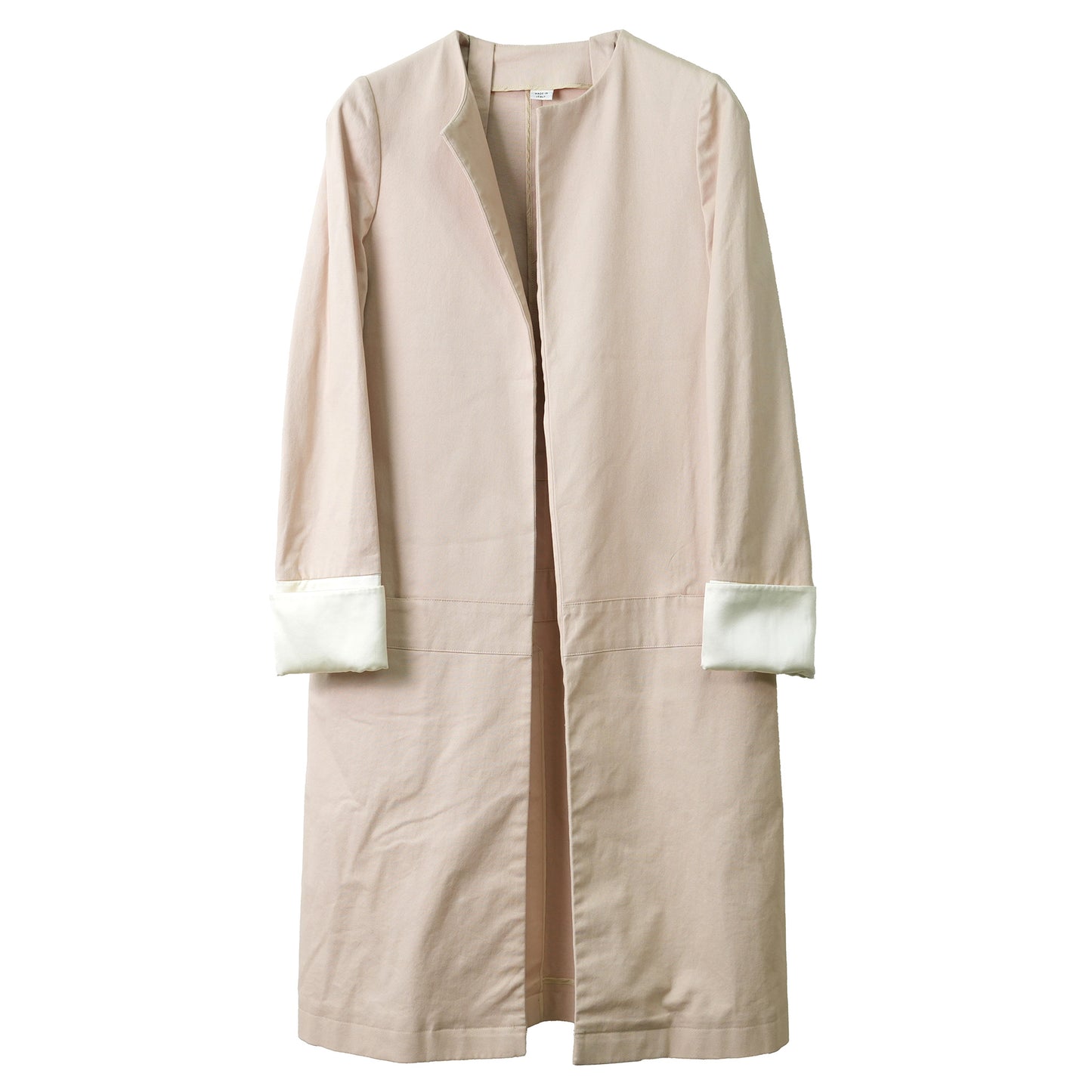 BUTTONLESS COAT / LIGHT PINK