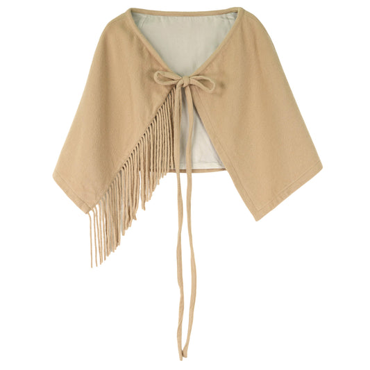 WOOL WRAP SKIRT / CAMEL