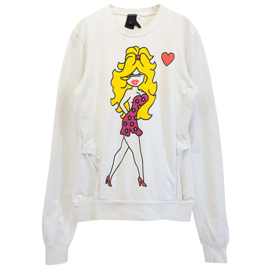 PIN UP LADY SWEATSHIRT / WHITE