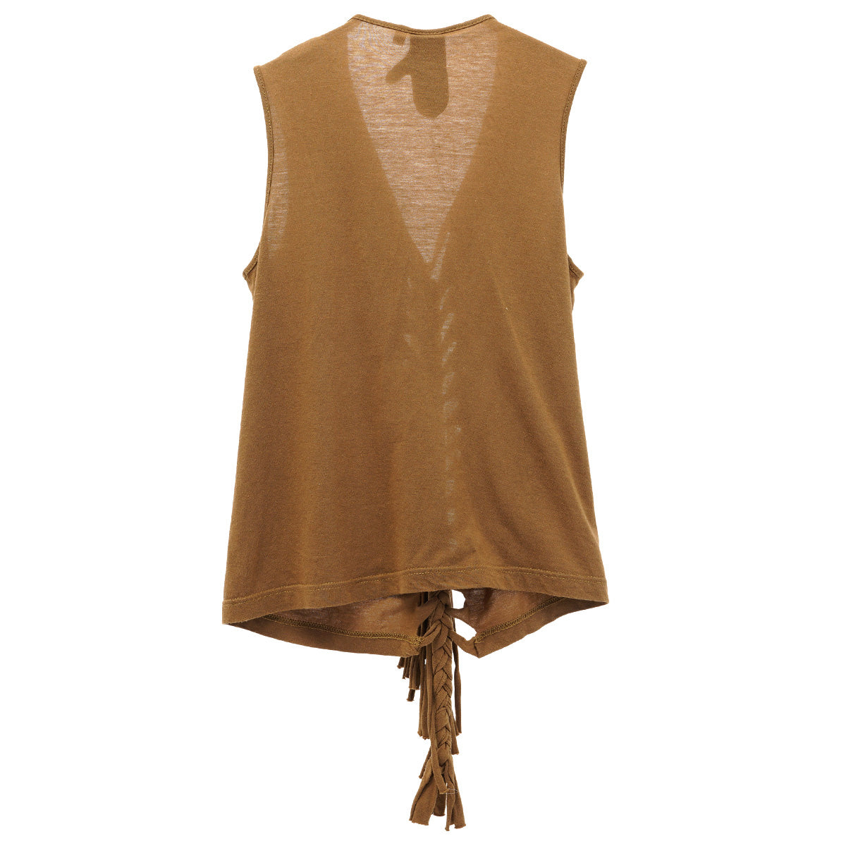 WOVEN SLEEVELESS TOP / BROWN