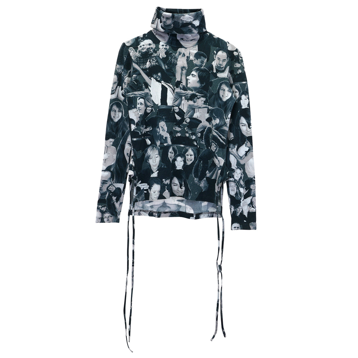 PHOTO PRINT TURTLE NECK TOP / MULTI